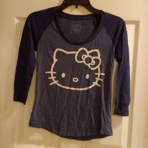 Blue 3 qtr sleeve shirt